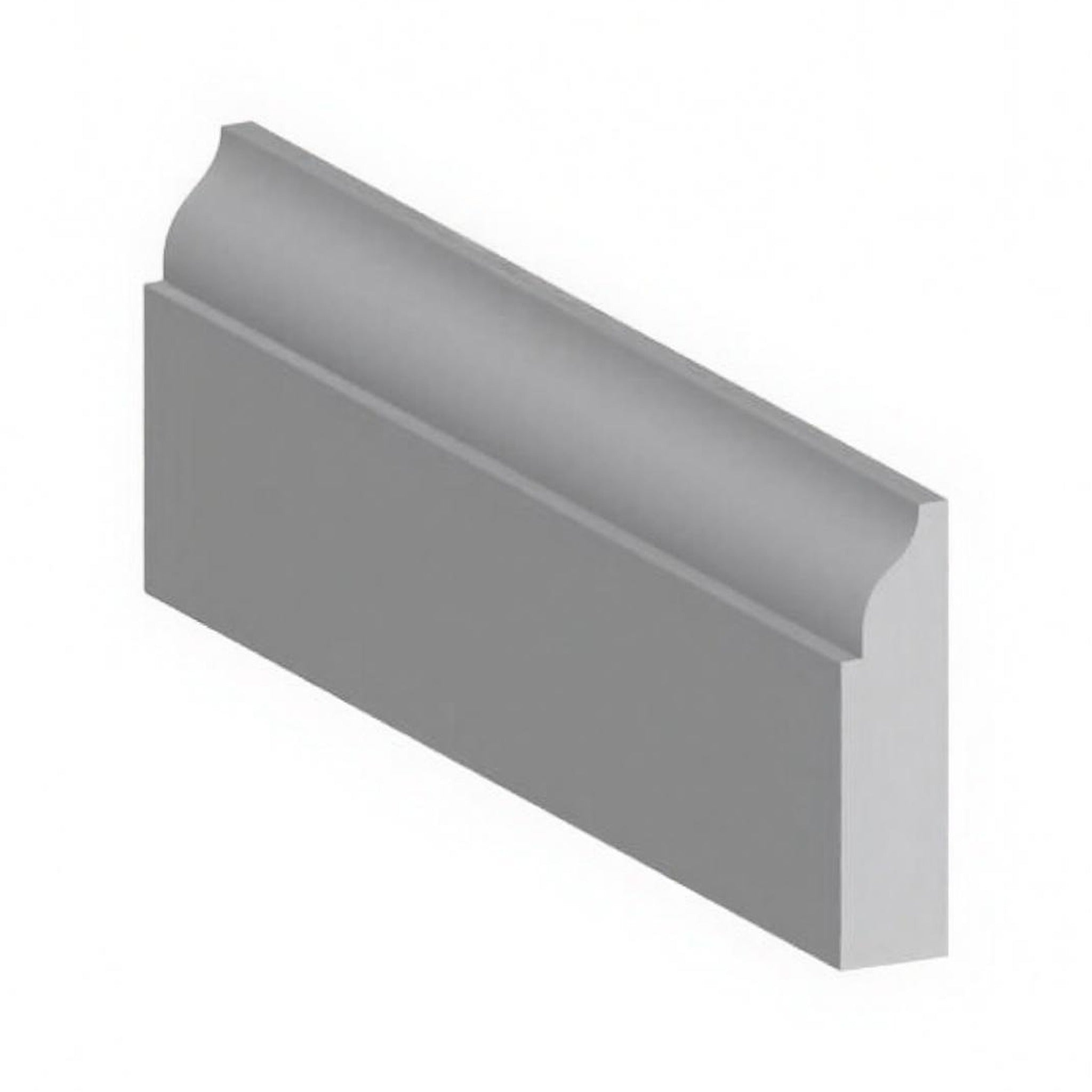 Finger joint pine primed door stop moulding, Colonial profile with traditional step, 14 ft length