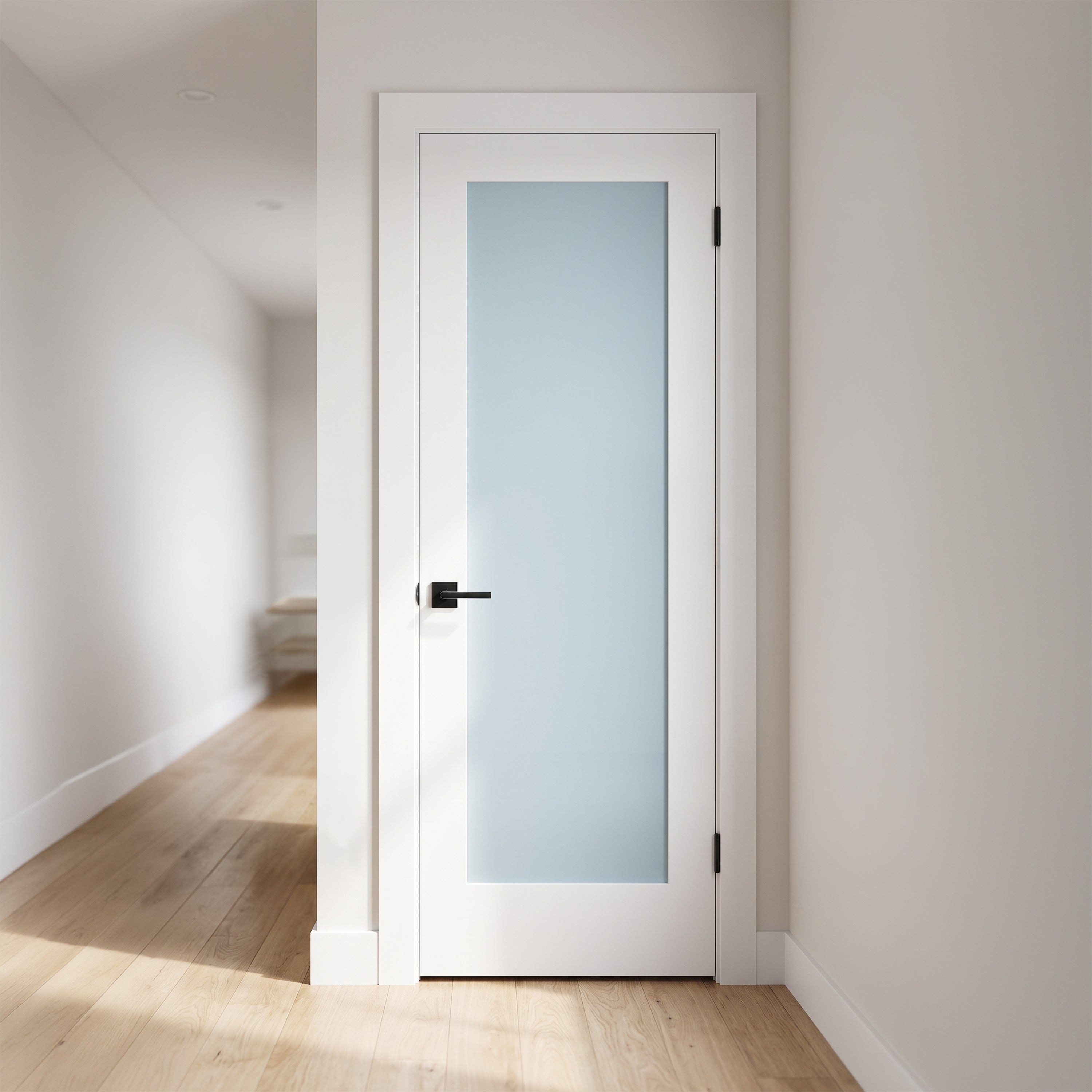 Diffused White Laminate Shaker French Door